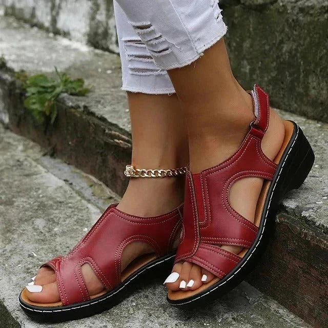 Wedge Sandals Supportive Adjustable Straps Traction Outsole