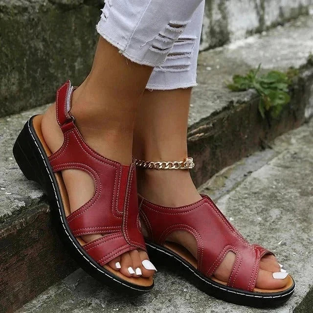 Wedge Sandals Supportive Adjustable Straps Traction Outsole