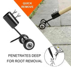 Weed Puller Adjustable Head Wooden Handle & Metal Blade