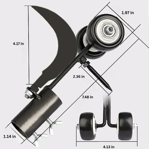 Weed Puller Adjustable Head Wooden Handle & Metal Blade