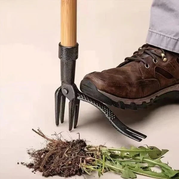 Weed Puller Stand-Up Four-Claw Ergonomic Handle