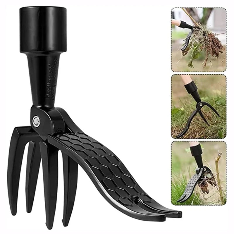 Weed Puller Stand-Up Stainless Steel Detachable Handle