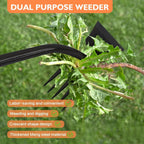 Weed Removal Tool Carbon Steel Head Ergonomic Long Handle