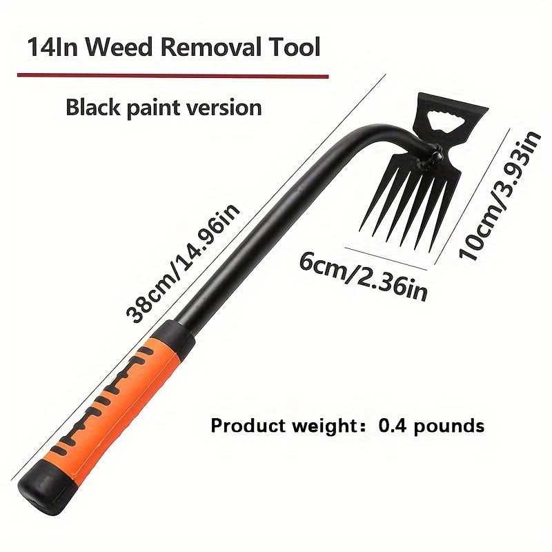 Weed Removal Tool Carbon Steel Head Ergonomic Long Handle