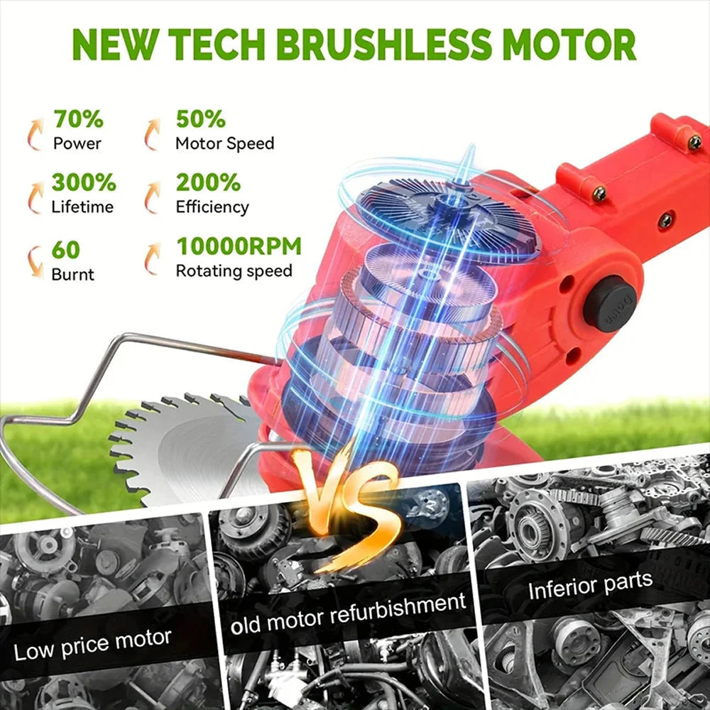 Weed Trimmer Cordless Brushless 3-In-1 Blades