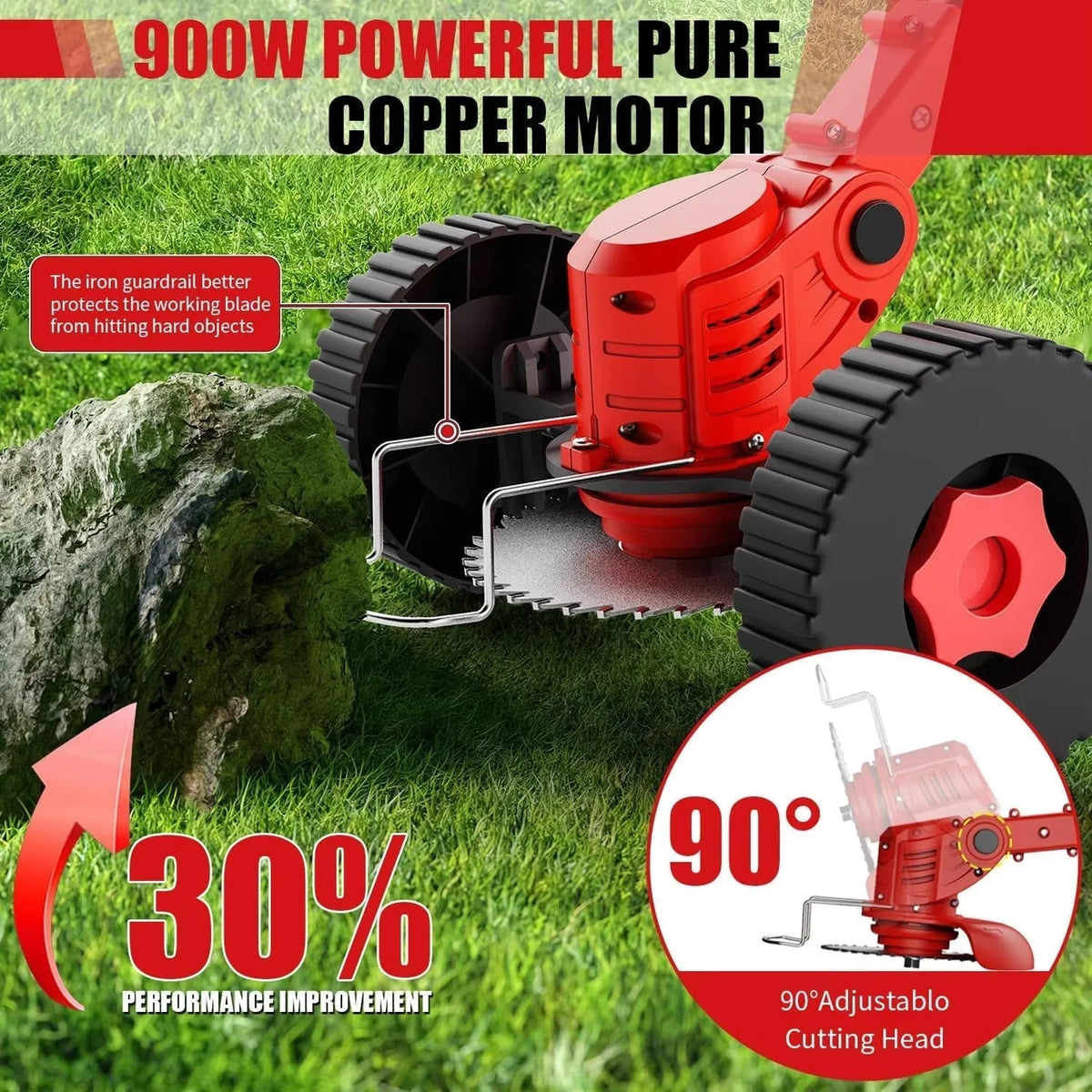 Weed Trimmer Cordless Brushless 3-In-1 Blades