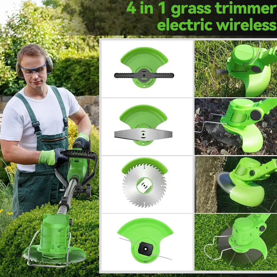 Weed Trimmer Cordless Multi-Blade Retractable Guard