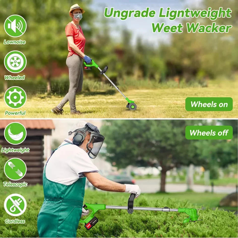 Weed Trimmer Cordless Multi-Blade Retractable Guard