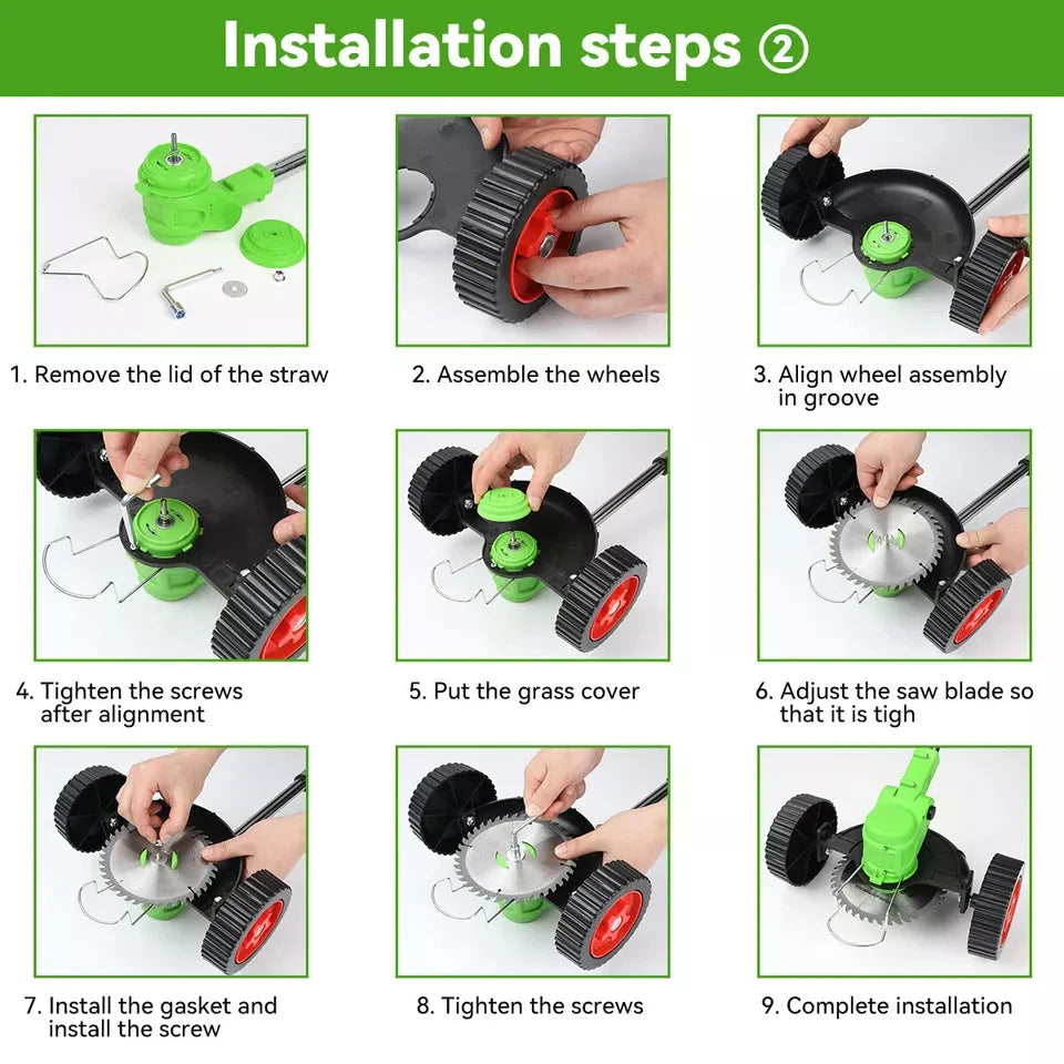 Weed Trimmer Cordless Multi-Blade Retractable Guard