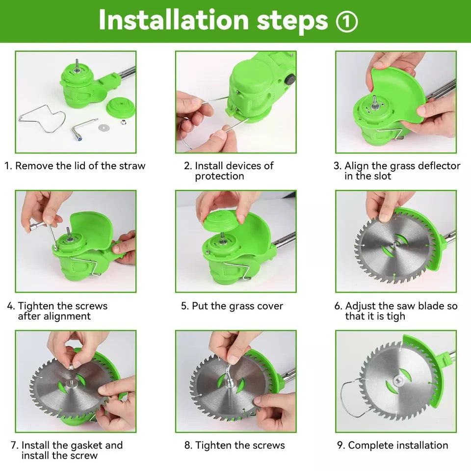 Weed Trimmer Cordless Multi-Blade Retractable Guard
