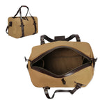 Weekender Bag Canvas Leather Accents Padded Adjustable Handles