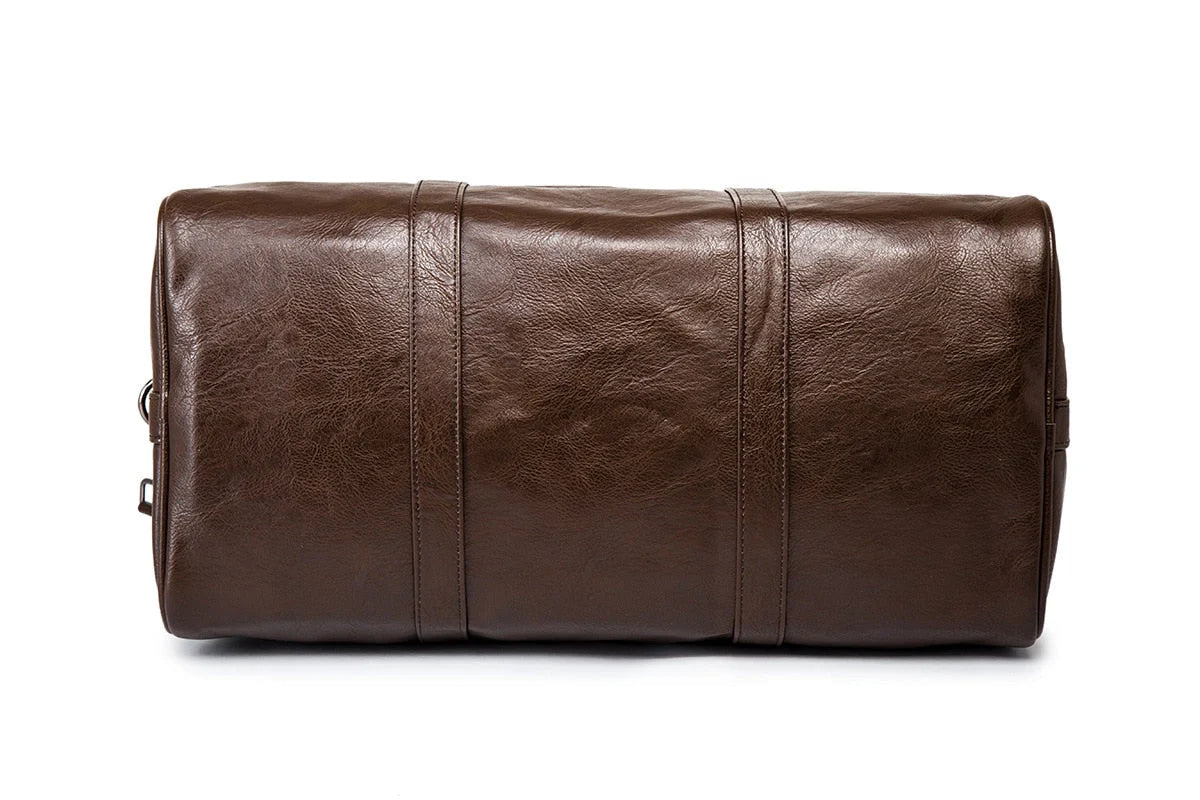 Weekender Bag Faux Leather Detachable Strap Carry-On Friendly