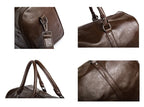 Weekender Bag Faux Leather Detachable Strap Carry-On Friendly