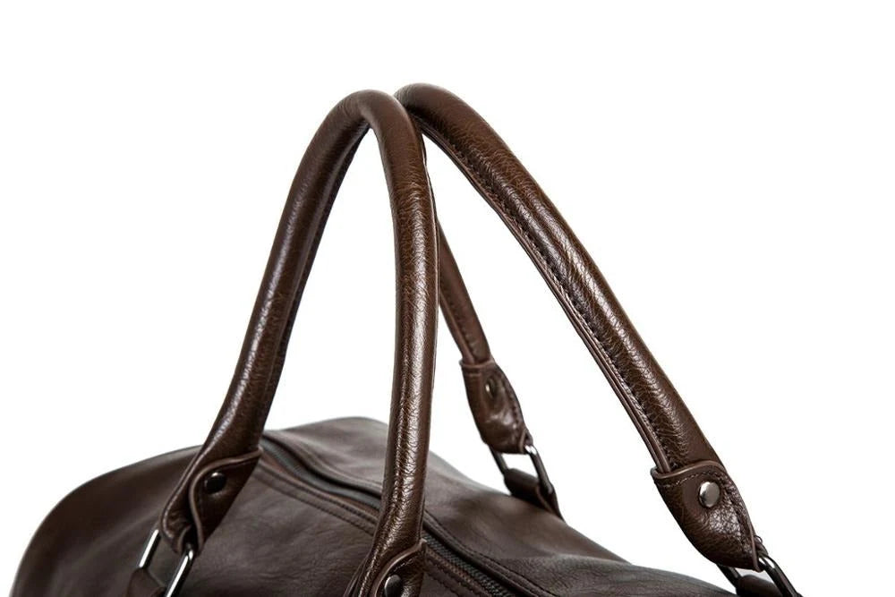 Weekender Bag Faux Leather Detachable Strap Carry-On Friendly