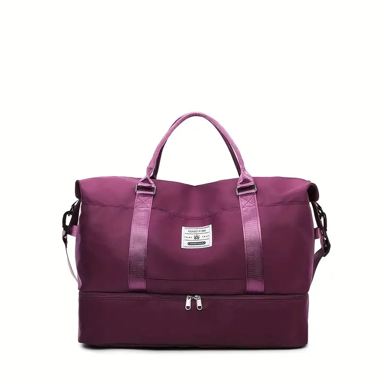 Weekender Duffel Bag Handmade Leather & Organizer Pockets