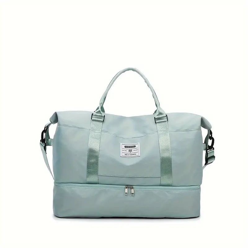 Weekender Duffel Bag Handmade Leather & Organizer Pockets
