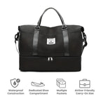 Weekender Duffel Bag Handmade Leather & Organizer Pockets
