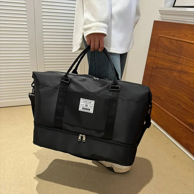 Weekender Duffel Bag Handmade Leather & Organizer Pockets