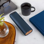 Weekly Pill Organizer 7 Compartments Aluminum & Wood