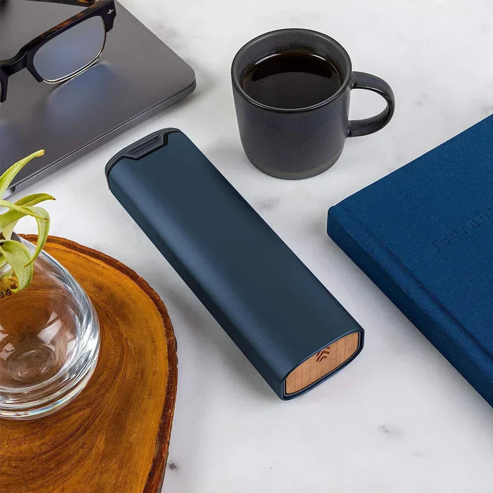 Weekly Pill Organizer Aluminum & Wood 7 Compartments