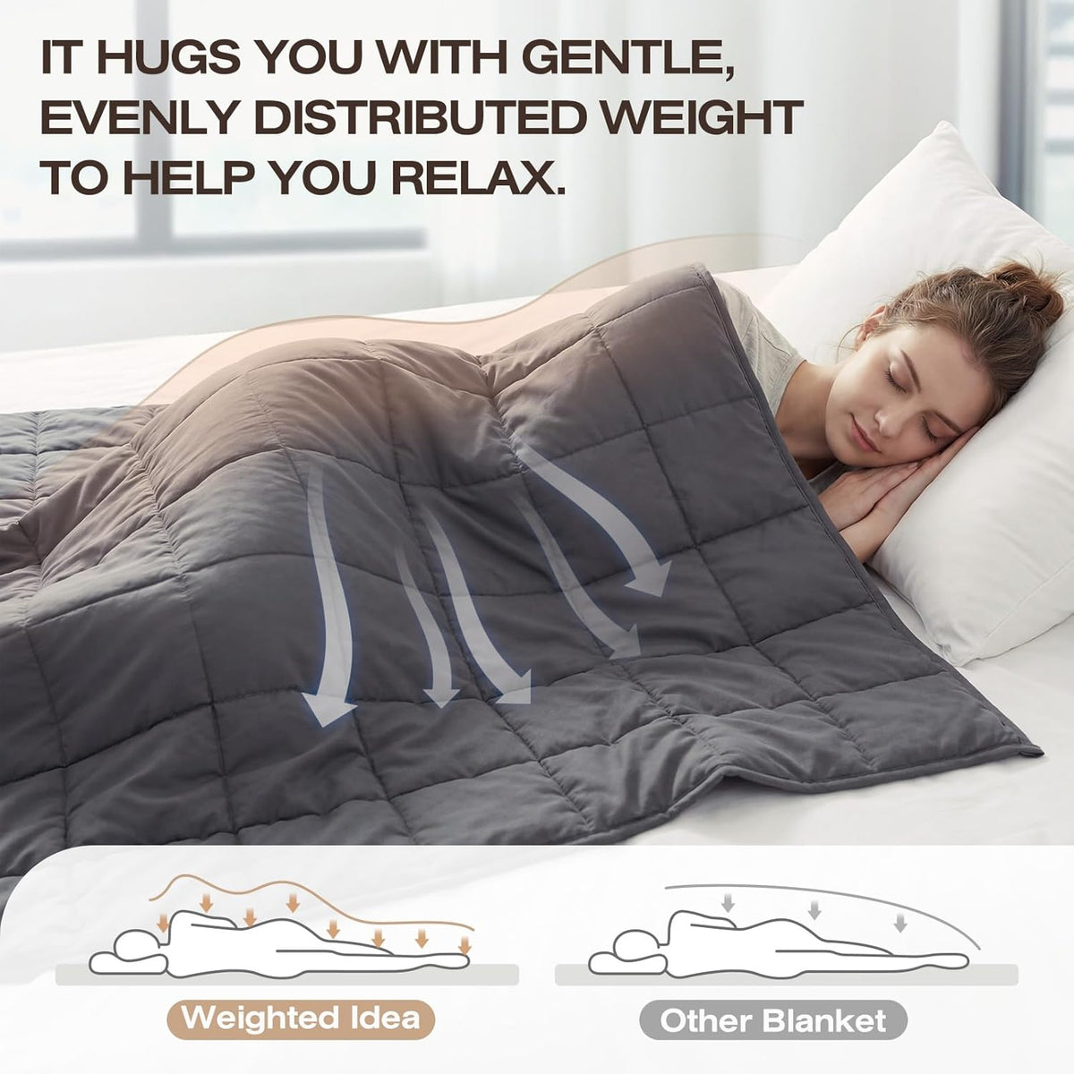 Weighted Blanket Cooling & Breathable Glass Bead Filled