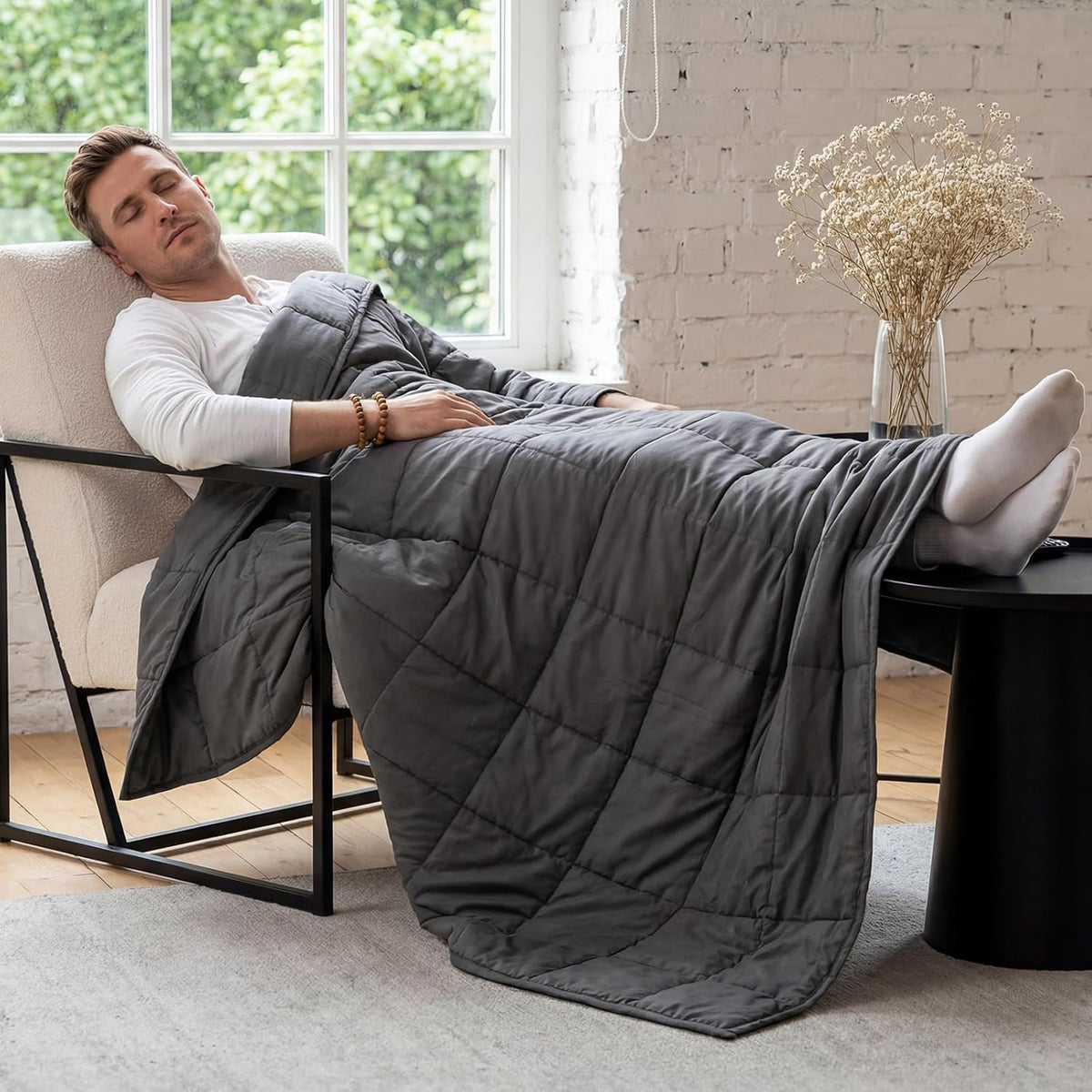 Weighted Blanket Cooling & Breathable Glass Bead Filled