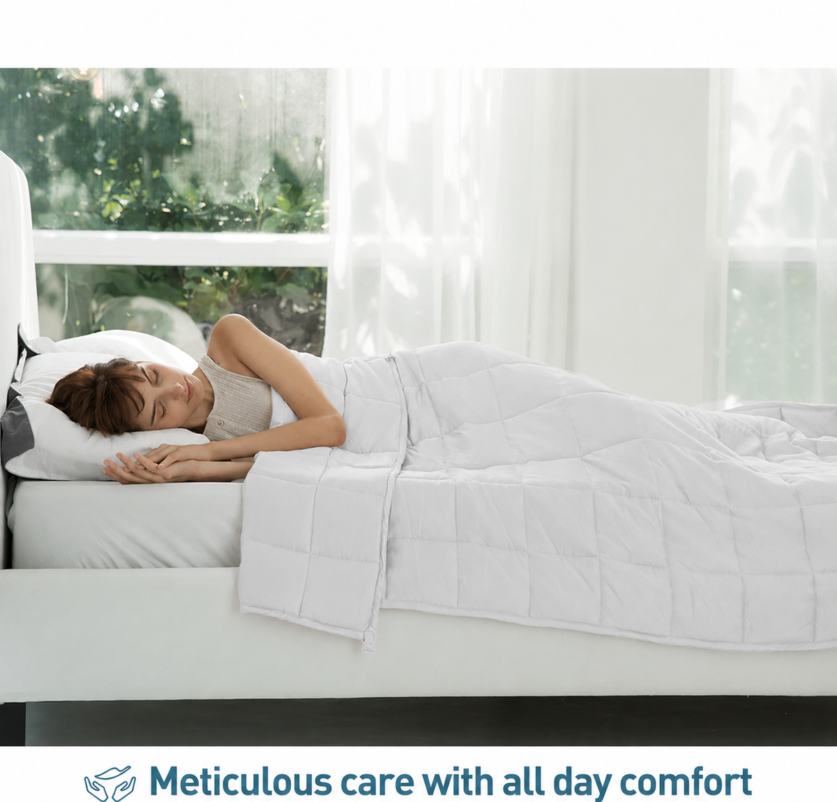 Weighted Blanket Cooling Breathable Microfiber Multiple Weights