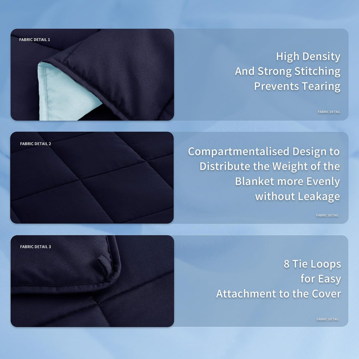 Weighted Blanket Cooling Microfiber Even Weight Distribution