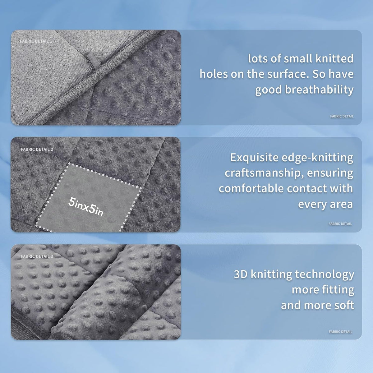 Weighted Blanket Even Weight Distribution Cooling Microfiber