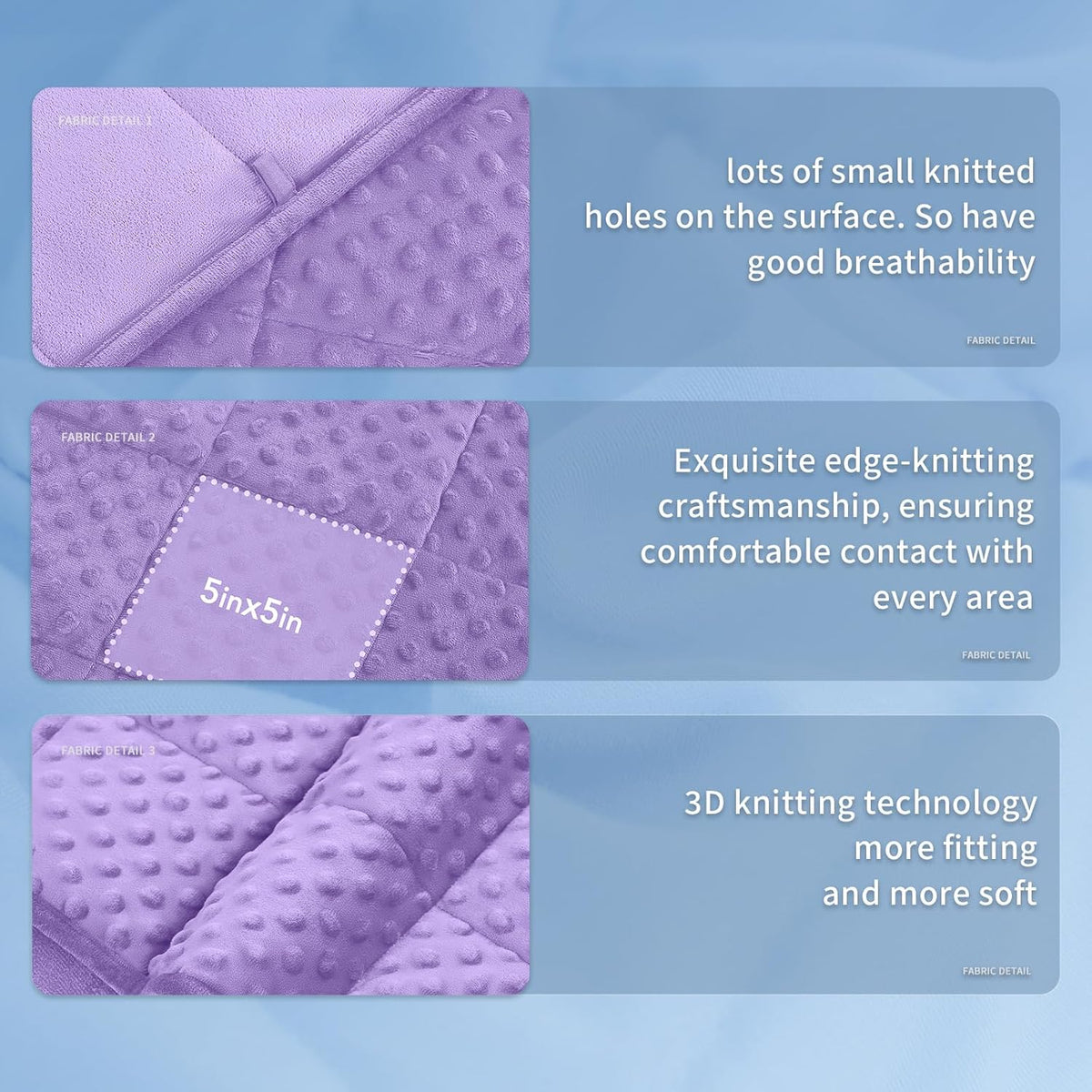 Weighted Blanket Even Weight Distribution Cooling Microfiber