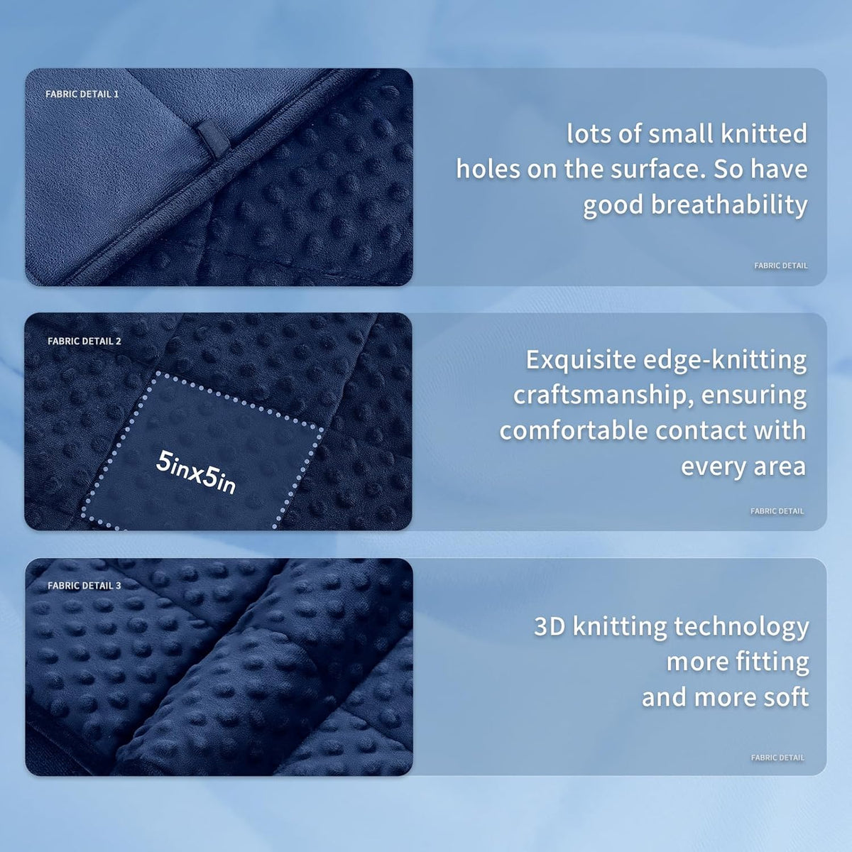 Weighted Blanket Even Weight Distribution Cooling Microfiber