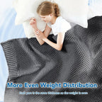 Weighted Blanket Knitted Cooling Microfiber Even Weight
