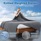 Weighted Blanket Knitted Cooling Microfiber Even Weight
