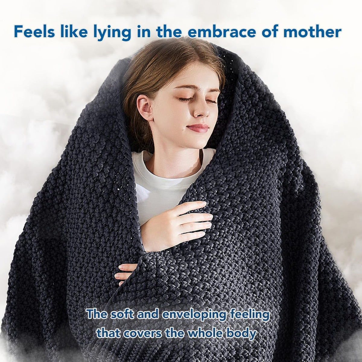 Weighted Blanket Knitted Cooling Microfiber Even Weight