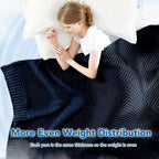 Weighted Blanket Knitted Cooling Microfiber Even Weight
