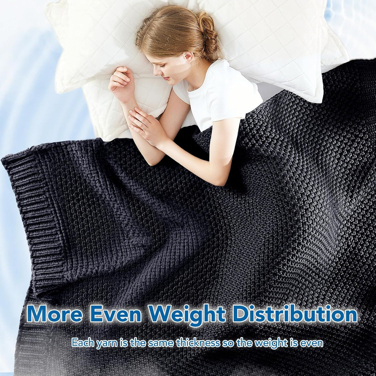Weighted Blanket Knitted Cooling Microfiber Even Weight