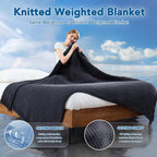 Weighted Blanket Knitted Cooling Microfiber Even Weight