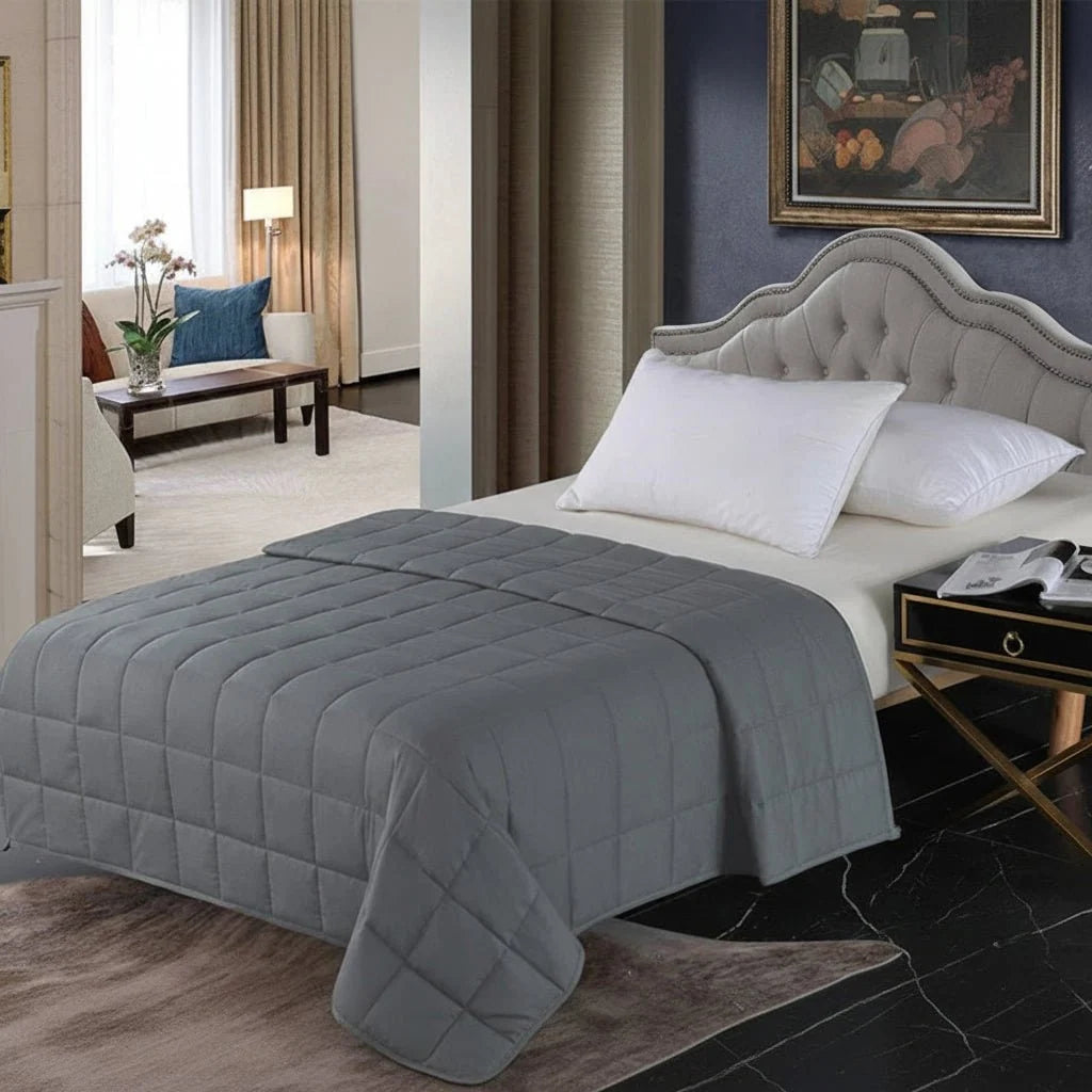 Weighted Blanket Quilted Breathable Cotton Machine Washable