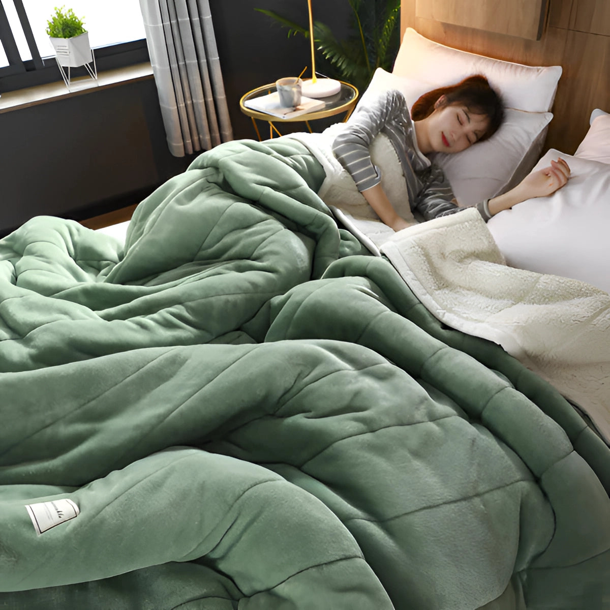Weighted Blanket Sherpa-Fleece Therapeutic Relief