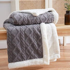 Weighted Blanket Sherpa Plush Even Weight Distribution Machine Washable