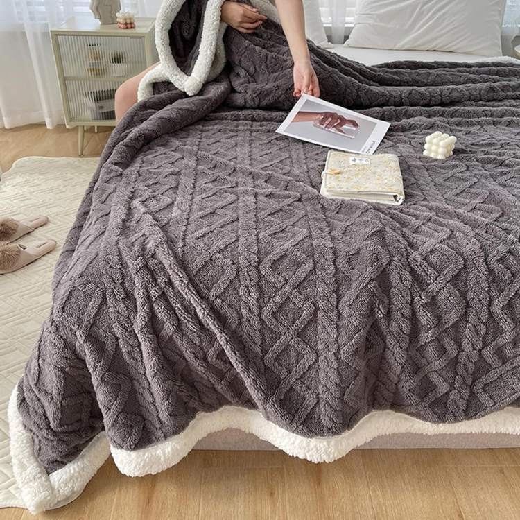 Weighted Blanket Sherpa Plush Even Weight Distribution Machine Washable