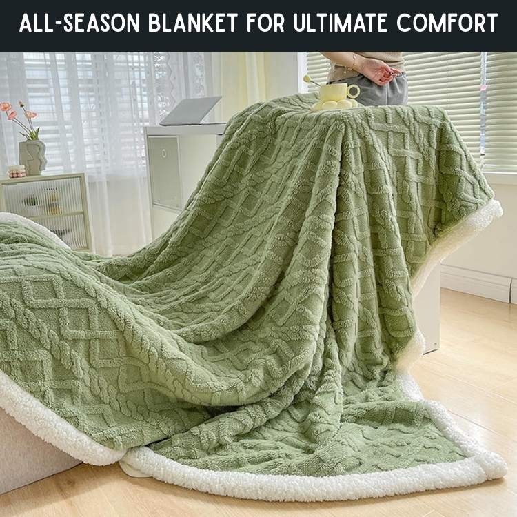 Weighted Blanket Sherpa Plush Even Weight Distribution Machine Washable