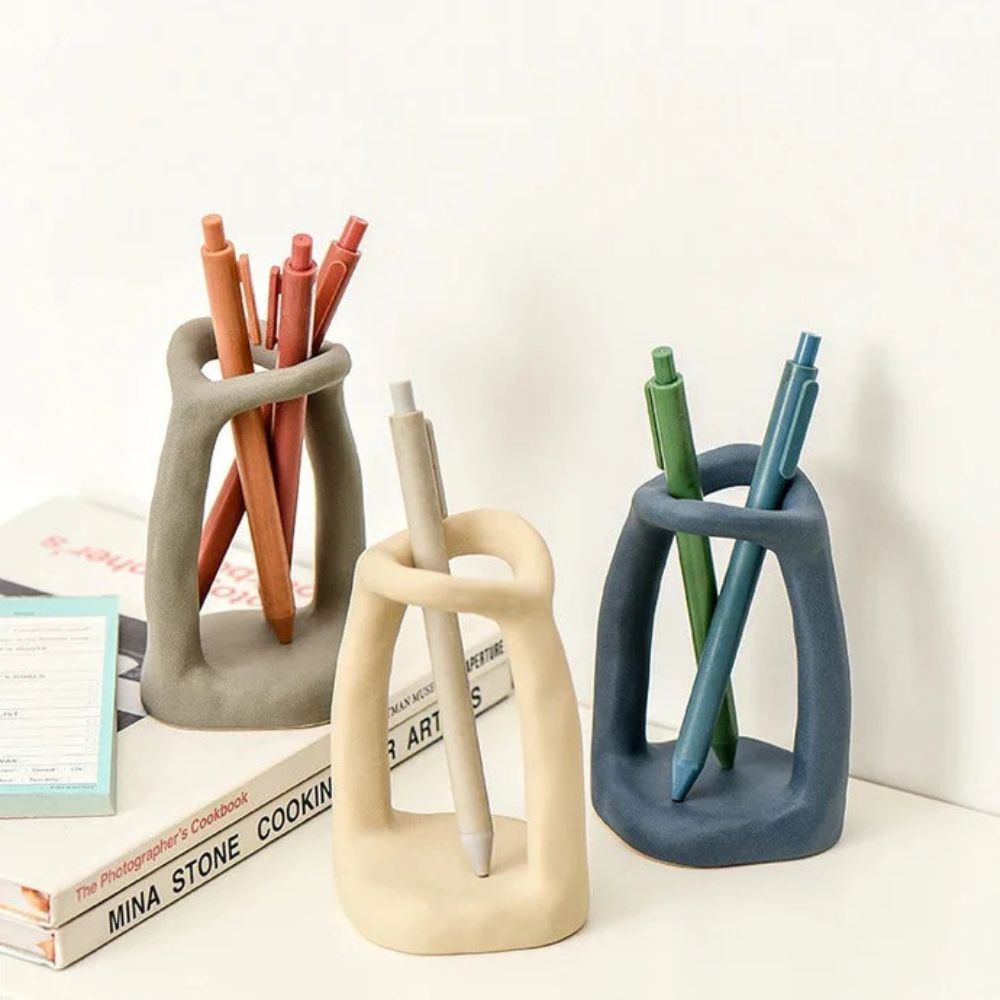 Weighted Ceramic Space-Saving Countertop Organizer