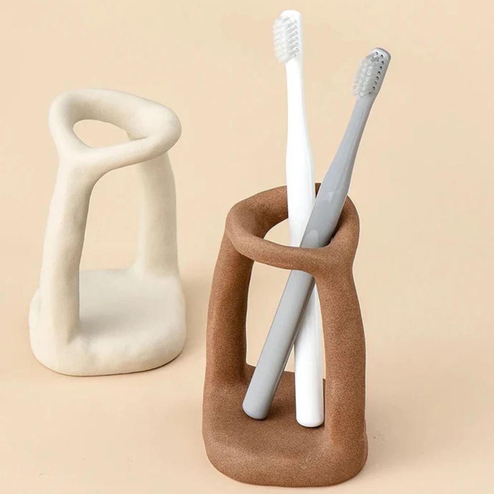 Weighted Ceramic Space-Saving Countertop Organizer