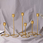 Weighted Radiant Gold Metal Candlestick Stand