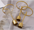 Weighted Radiant Gold Metal Candlestick Stand