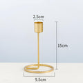 Weighted Radiant Gold Metal Candlestick Stand