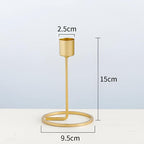 Weighted Radiant Gold Metal Candlestick Stand