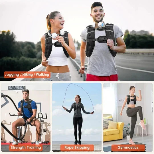 Weighted Vest Adjustable Breathable Neoprene Even Weight Distribution