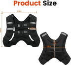 Weighted Vest Adjustable Breathable Neoprene Even Weight Distribution
